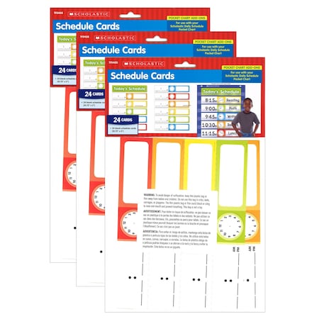 Scholastic Teaching Resources Schedule Cards, Pocket Chart Add-Ons, PK72 TF-5405